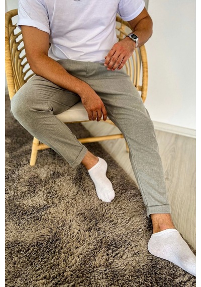 Saklımoda Chekcich Jogger Pantolon Grı Çok Renkli