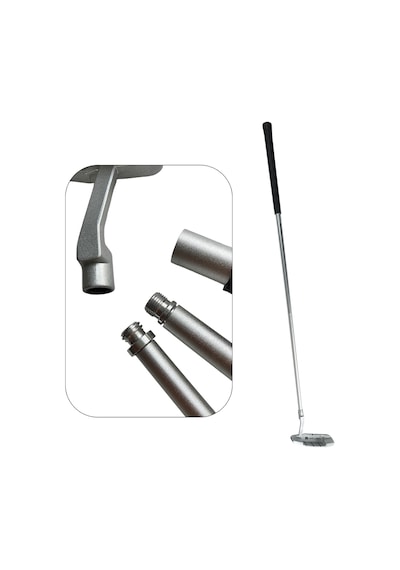 Rebuwo Kauçuk Saplı Golf Sopası Modüler Alüminyum Alaşımlı 86 Cm Golf Putter Gri