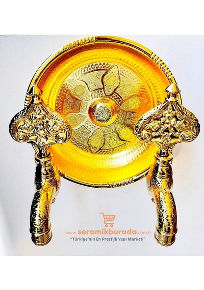 Lpd Hamam Taslı İkili Desenli Özel Osmanlı Musluğu Gold