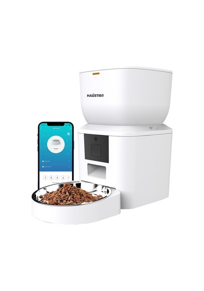 Qq023 Akıllı Kedi Köpek Mama Kabı, Tuya App-wifi Uzaktan Kontrol, 4lt Hazne, Metal Kase