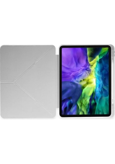 Newface Apple İpad Pro 11 2024 Kılıf Kalemlikli Mars Tablet Kılıfı - Gri