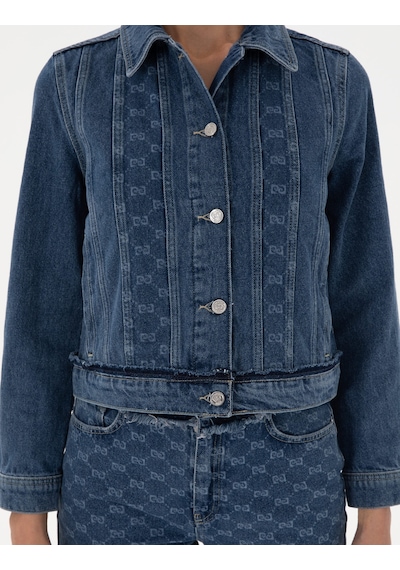 Pierre Cardin Kadın Koyu Mavi Ceket Denim 50306747-vr032 Koyu Mavi