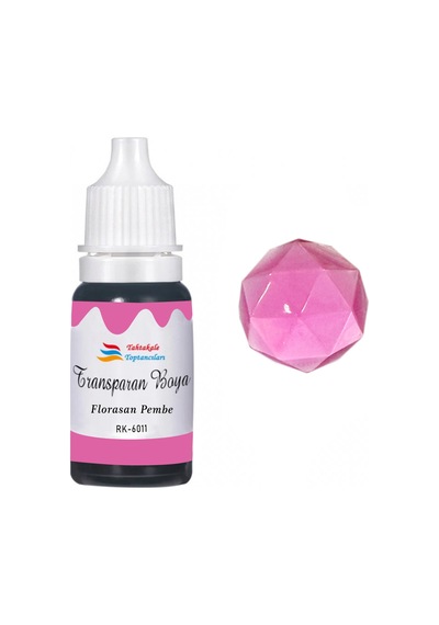 Tahtakale Toptancı Epoksi Reçine Transparan Boya Pigment Şeffaf Epoksi Boyası 20 Ml Floresan Pembe - 6011