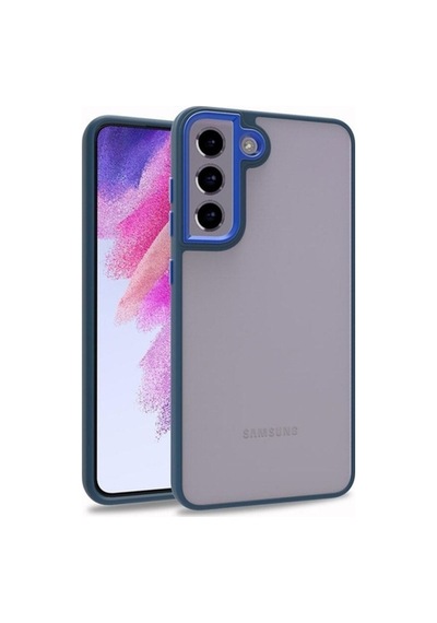 Galaxy S21 Fe Kılıf Zore Flora Kapak Mavi