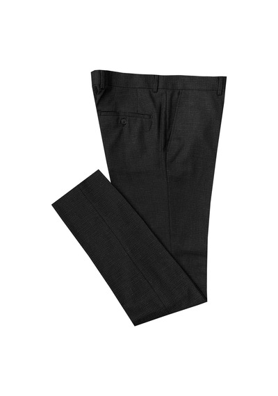 SÜVARİ Antrasit Slim Fit Armürlü Sivri Yaka 6 Drop Yelekli Klasik Takım Elbise SÜVARİ Antrasit Slim Fit Armürlü Sivri Yaka 6 Drop Yelekli Klasik Takım Elbise