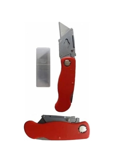Buğz Katlanabilir Halıfleks Maket Bıçağı Üçgen Uçlu Falçata
