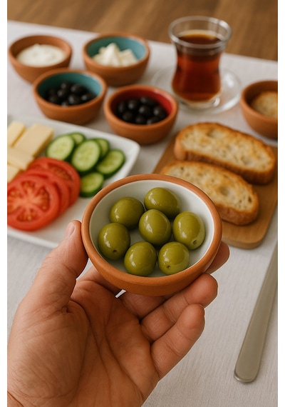 Toprak Sırlı 10cm Kase 6 Lı Takım Beyaz