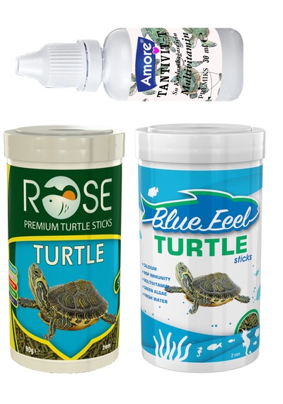 Rose Kaplumbağa Yemi 100ml, Bluefeel Turtle Sticks Vitamin Set
