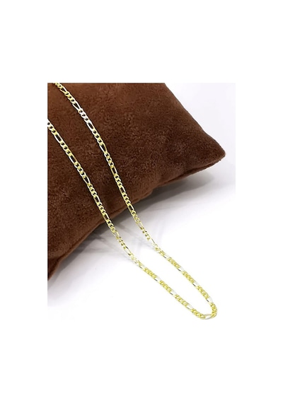 Omar Silver Unisex Extra Ince Figaro 1,9 Mm Gold Altın Kaplama 92