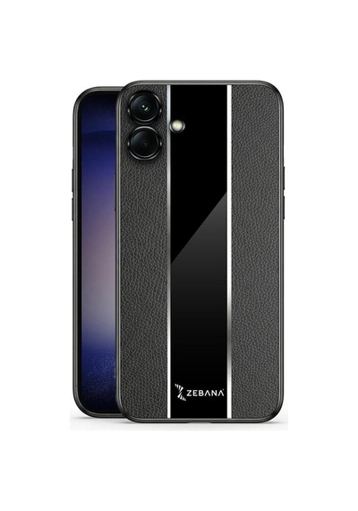 Samsung Galaxy Uyumlu A06  Kılıf Zebana Premium Deri Kılıf Siyah