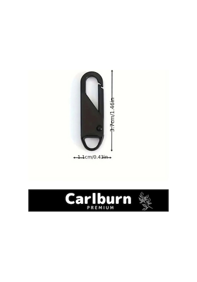 Carlburn Özel Üretim Dikiş Gerektirmez Pratik Kolay Takılan Çanta Polar Valiz Fermuar Sürgüsü Başlığı 2 Adet Çok Renkli