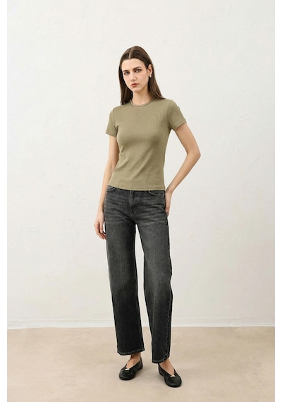 Antioch Kadın Basic T-shirt Haki