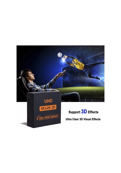 2 Port Hdmi FHD UHD 4K HDMI Monitör Splitter Aktif Çoklayıcı