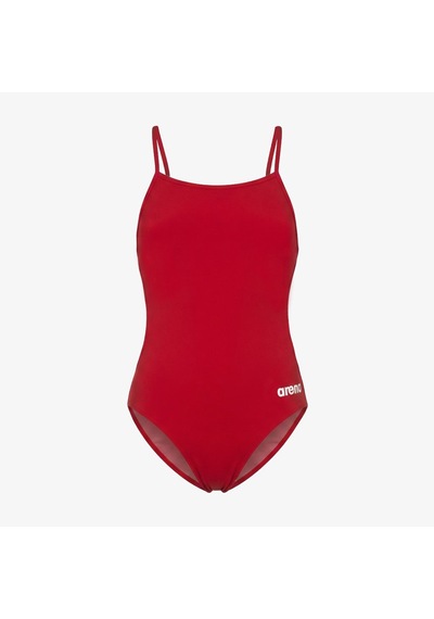 Arena Swimsuit Lace Back Solid Kadın Kırmızı Mayo 004651405