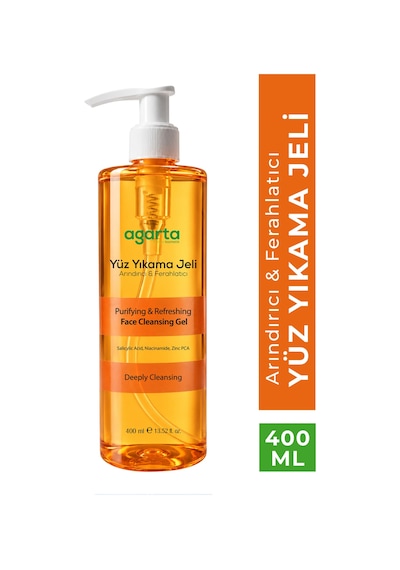 Agarta Tüm Cilt Tipleri Için Doğal Arındırıcı Yüz Yıkama Jeli Hassas 400 ML
