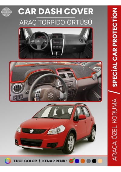 Suzukı Sx4 2006-2014 Torpido Örtüsü Panel Torpido Koruma Tam Uyum Uv Koruma Hızlı Montaj - 278 Stiloto