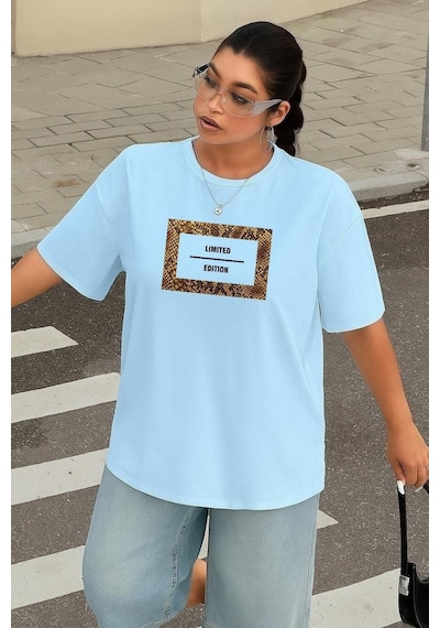 Benroma Büyük Beden Lımıted Edıtıon Baskılı Unisex Tişört Bebe Mavisi Benroma Büyük Beden Lımıted Edıtıon Baskılı Unisex Tişört Bebe Mavisi