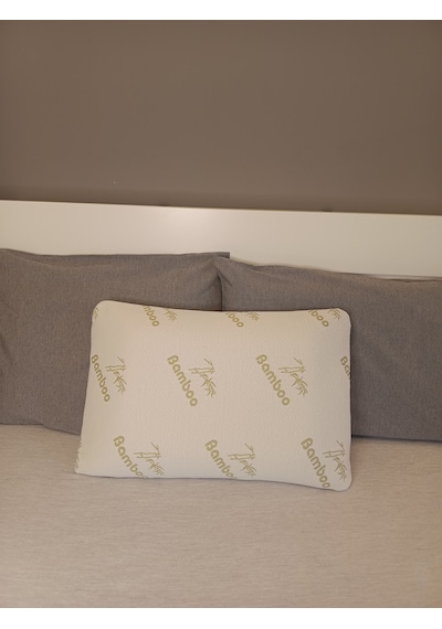 Simple The Pillow Ortopedik Mini Yastık Memory Foam Hafızalı Yastık Boyun Yastığı Seyahat Yastığı Bebek Araba Yastığı Bej - Beyaz
