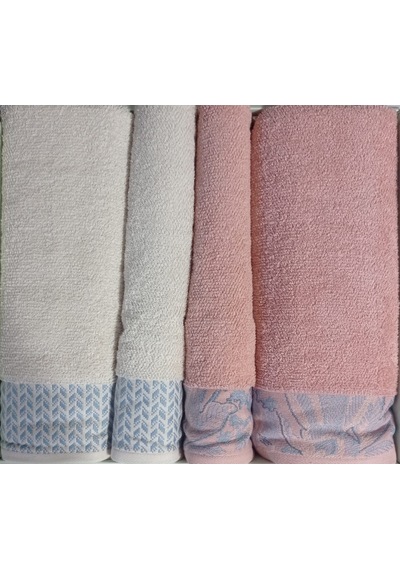 Özdilek Candidum Pembe-krem/mavi Best Set Bambu Aile Hamam Seti H Krem - Pembe