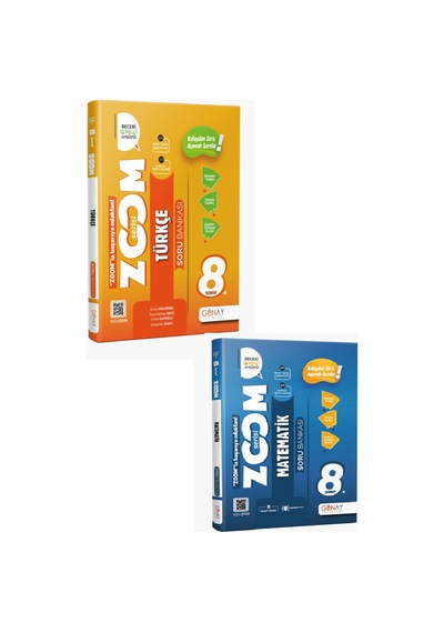 Günay Yayınları 8. Sınıf Zoom Matematik + Türkçe Seti