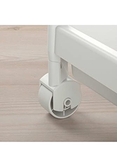 Tekerlekli Dikdörtgen 3 Katlı Raf Ünitesi - Banyo Mutfak Düzenleyici Organizer Raf - Modern Shelf Unit Beyaz Diğer