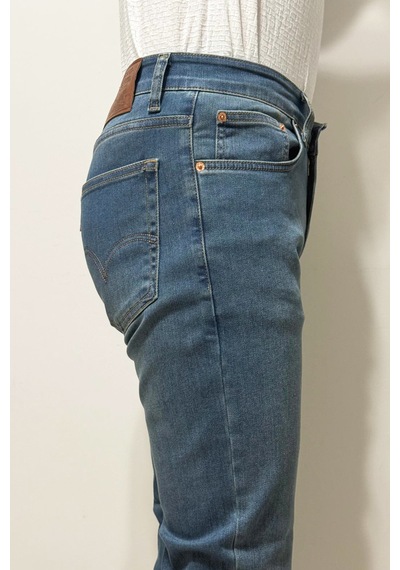 Hacker Denim Dmctekstil Erkek Yeşil 1020 Yüksek Bel Rahat Kesim Boru Paça Jean Pantolon