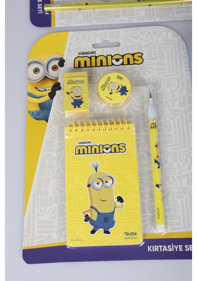 X Dekomus , Lisanslı Minions 11 Parça Kırtasiye Seti Silgi,kurşun Kalem,not Defteri,kalemtraş Diğer