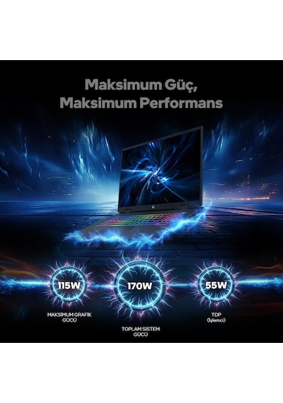 Game Garaj Slayer5 7XL-5070 -C6 Intel Ultra 7 255hx 32 GB 1 TB SSD RTX5070 17" Free Dos Dizüstü Bilgisayar