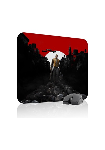 Wolfenstein Kaymaz Dikişli Kauçuk Oyuncu Mousepad V2 - 48x40 Xl Gaming Mouse Pad Fare Altlığı