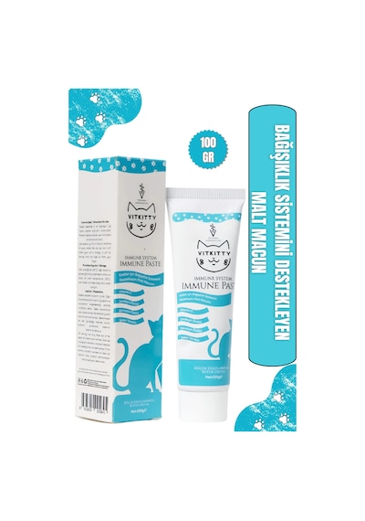 Vitkitty Kediler Için Sistemini Destekleyen Malt Macun 100 Gr. Immune Paste