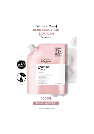 L'Oréal Professionnel Vitamino Color Boyalı Saçlar İçin Renk Koruyucu Şampuan Refill 500 ML