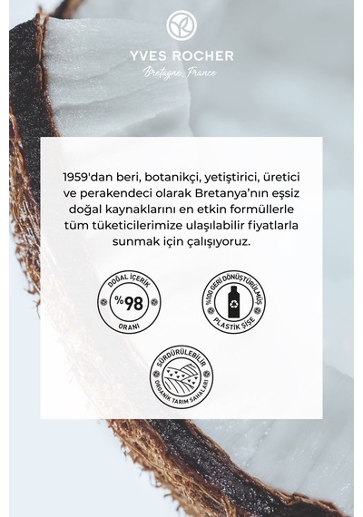 Yves Rocher Canlandırıcı Hindistan Cevizi Bakım Yağı-tüm Saçlar / Huile Botanique - Prebiyotik, Vegan -100ml