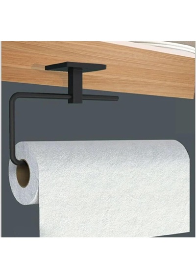 Yapışkanlı Kağıt Havlu Askısı, Metal, Modern Tasarım,solo Peçetelik Havluluk, Duvar Veya Dolap Altı Montaj,delmeden Vidalamadan Kolay Ve Pratik Montaj Çok Renkli