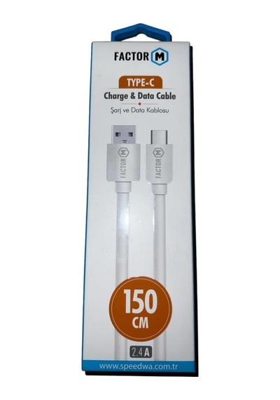Factor M Type-c Data Şarj Kablosu 150cm Fm-2415t 1 Adet