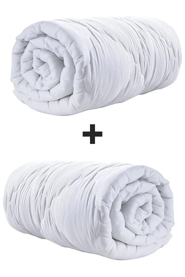 Rst Emmy Home Çift Kişilik Yorgan 2'li Set Beyaz Dokulu