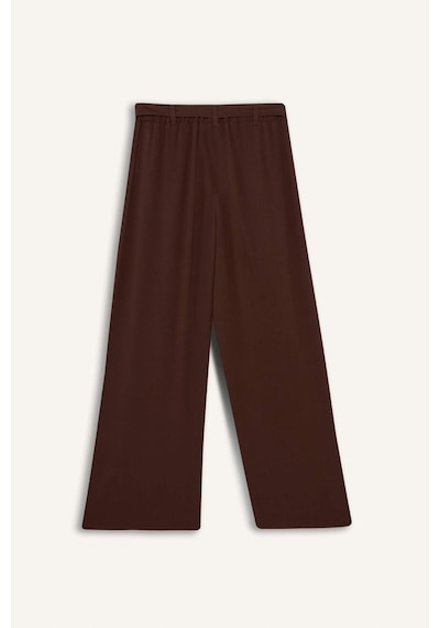 Defacto Culotte Geniş Paça Krinkıl Viskon Kapri C9565ax25aubn333 Kahve