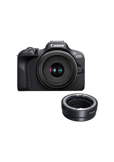 Canon EOS R100 RF-S 18-45 MM STM Aynasız Fotoğraf Makinesi + EF-EOS R Adaptör (Canon Eurasia Garantili)