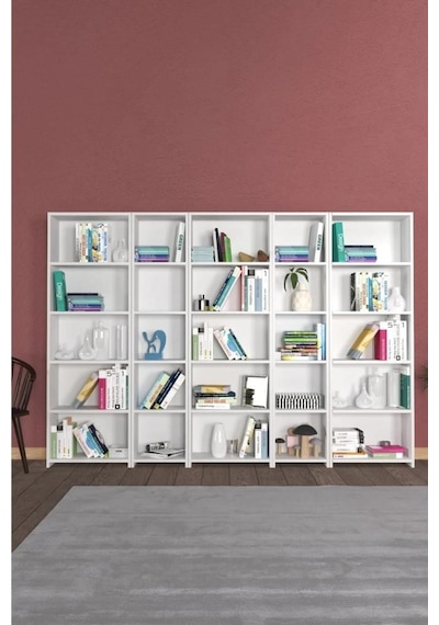 Mira Montessori Kitaplık Beyaz Beyaz