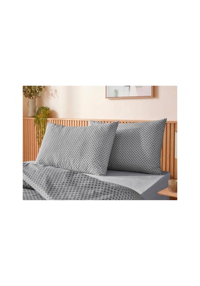 Doqu Home Casual Nevresim Takımı / Yatak Örtüsü Seti Çift Kişilik - Gri