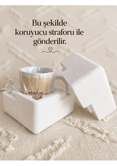 Dudu Bubu Figür Desenli Kupa Bardak Açık Beyaz