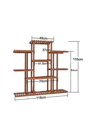 Alandekor Eskitme Ahşap Dekoratif Çiçeklik Saksılık Balkon Bahçe Standı (458205303) Ceviz