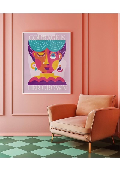 Çerçevesiz Poster Cesur Taç