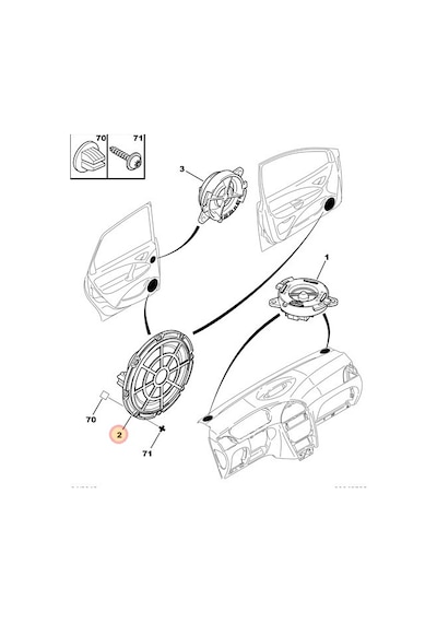 Citroen C5 I Hoparlör Seti 4X 6562.X2 Tweeter Hariç