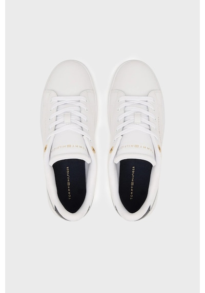 Tommy Hilfiger Deri Sneaker Ayakkabı Kadın Ayakkabı Fw0fw09105 0k6 Beyaz