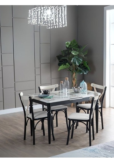 Gazzini Thonet Sandalye Siyah - Beyaz