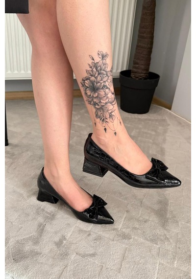 Asmi Shoes Kadın Marci Siyah Kroko Fiyonklu 3,5 Cm Blok Topuklu Stiletto&ayakkabı Siyah Kroko Siyah Asmi Shoes Kadın Marci Siyah Kroko Fiyonklu 3,5 Cm Blok Topuklu Stiletto&ayakkabı Siyah Kroko Siyah