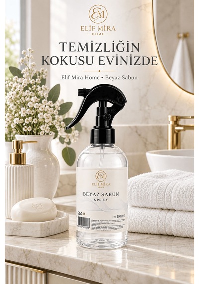 Oda Kokusu Sprey Beyaz Sabun Kalıcı Oda Parfümü 500 Ml