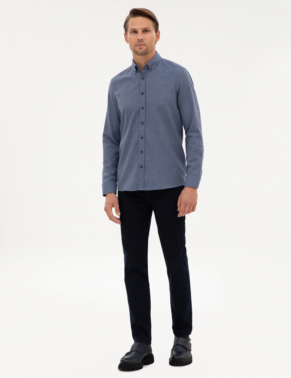 Pierre Cardin Erkek Koyu Mavi Gömlek Desenli 50316751-vr032 Koyu Mavi
