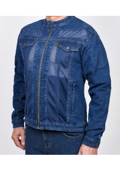 Rider Denim Riderdenim Efil File Kot Yazlık Motosiklet Montu Mavi
