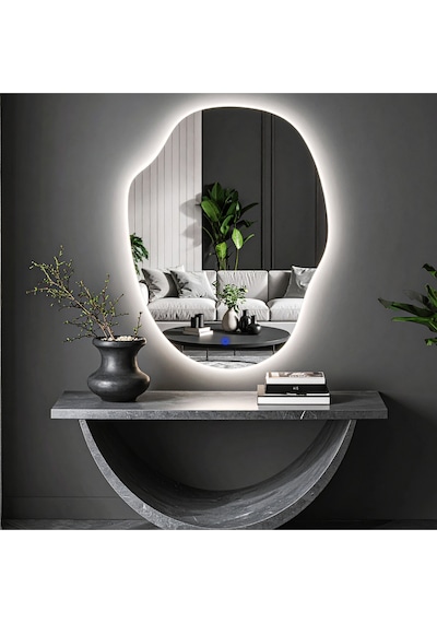 Doravia Beyaz Led'li Lavabo & Banyo Aynası Dokunmatik Sensörlü 90 X 70 Cm